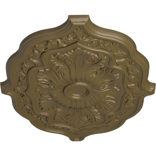 Pesaro Ceiling Medallion, Hand-Painted Mississippi Mud, 36W X 26H X 1 1/2P